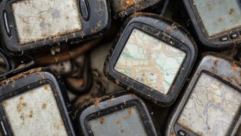 GPS antiguos muestran desgaste y deterioro