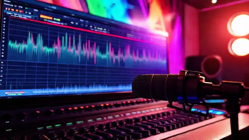 Estudio digital moderno de audio creativo