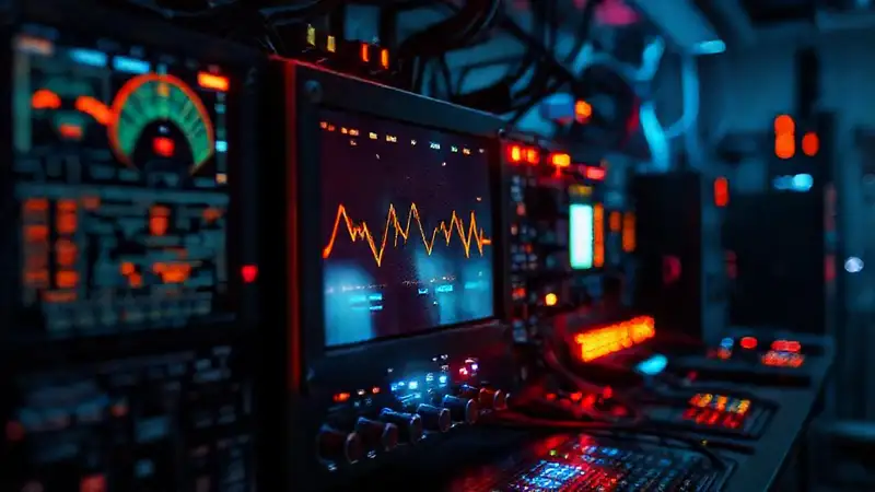 Un monitor tecnológico muestra datos vibrantes