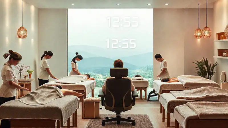 Masaje relajante en spa sereno