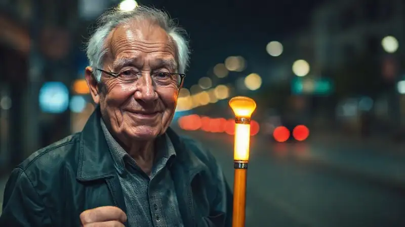 Un anciano ofrece una luz reconfortante
