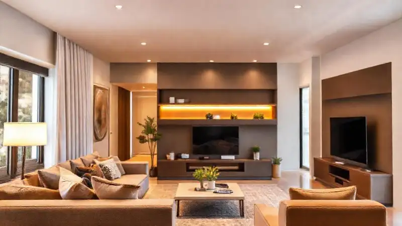 Un salón moderno y acogedor