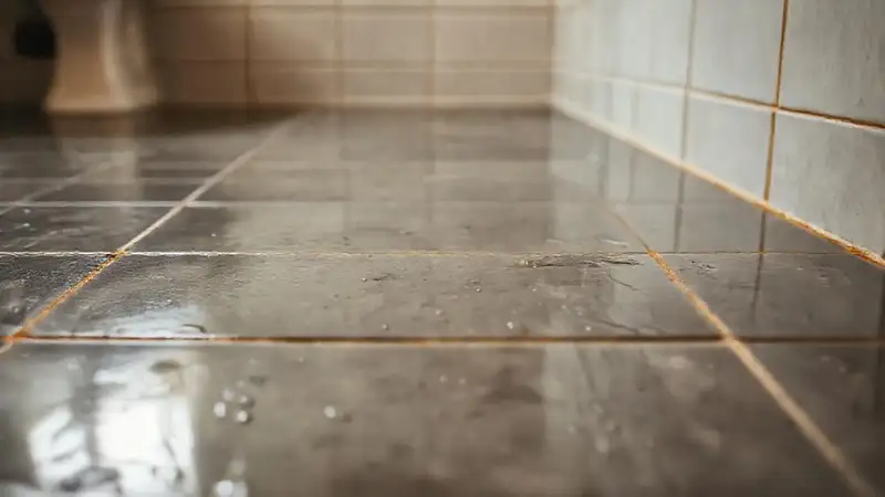 Un piso mojado requiere zapatos seguros