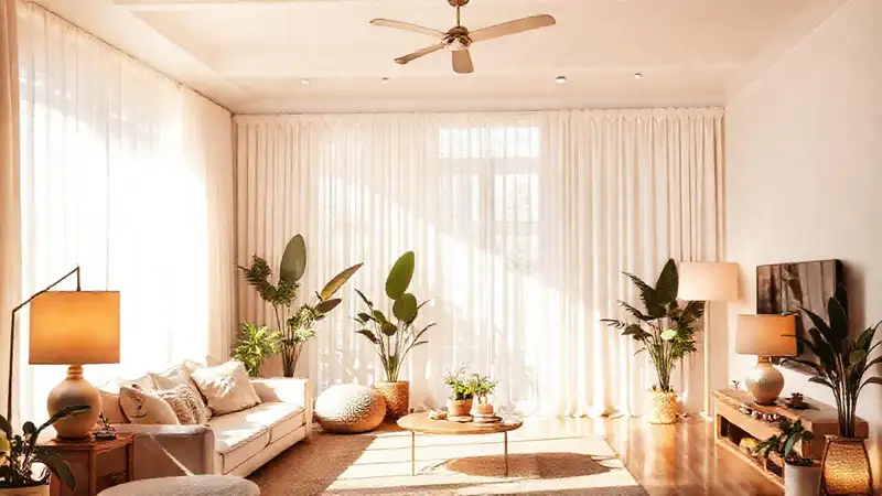 Un salón luminoso y acogedor