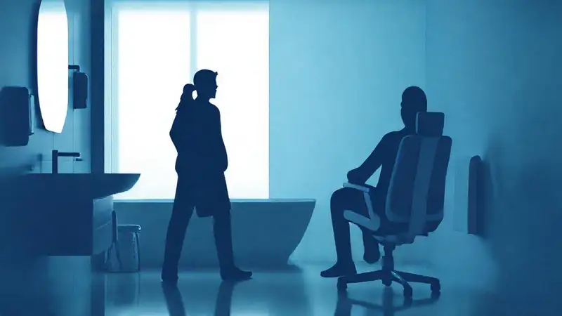 Un baño moderno y elegante estilizado