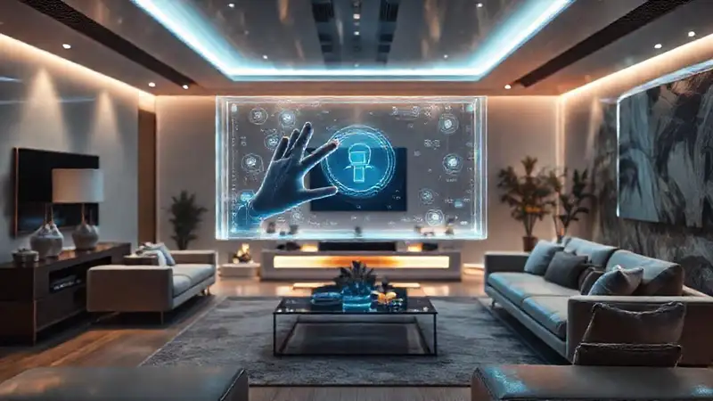Un salón futurista interactúa con gestos