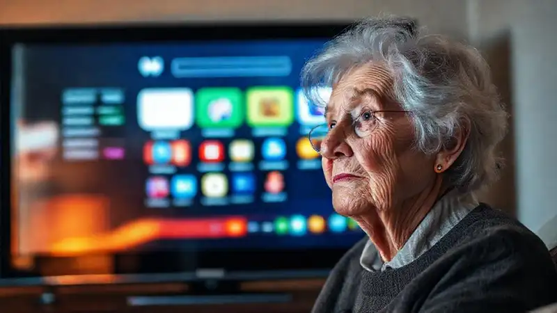 Una anciana reflexiva disfruta una atmósfera serena