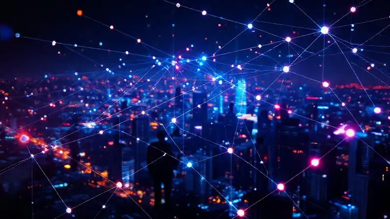 Redes digitales futuristas iluminan la colaboración