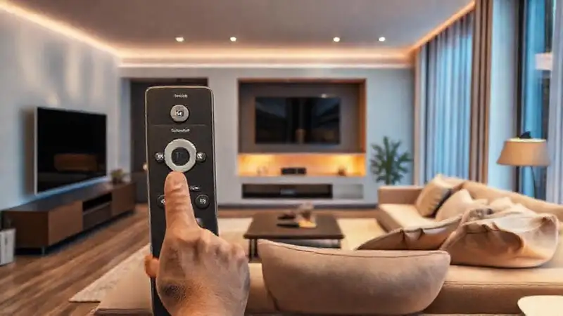 Un salón moderno, sencillo y acogedor