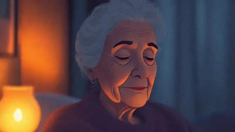 Una anciana transmite paz y calidez