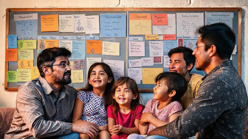 Una familia diversa y solidaria se une