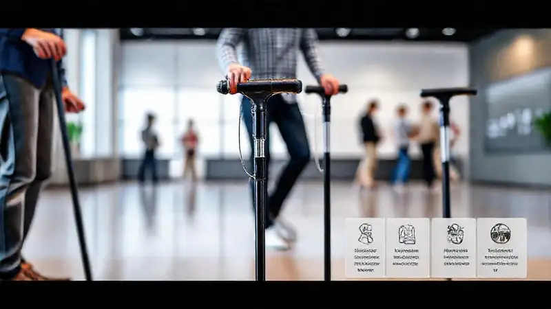 Bastón ajustable, diseño ergonómico para todos