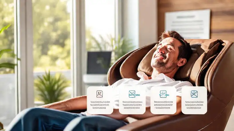 Un hombre relajado disfruta del sol y masaje