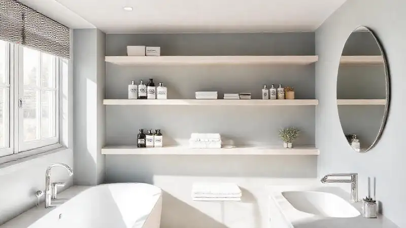 Un baño minimalista transmite calma y orden