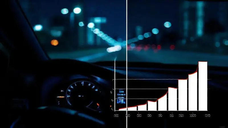 Luces LED contrastan con faros automáticos