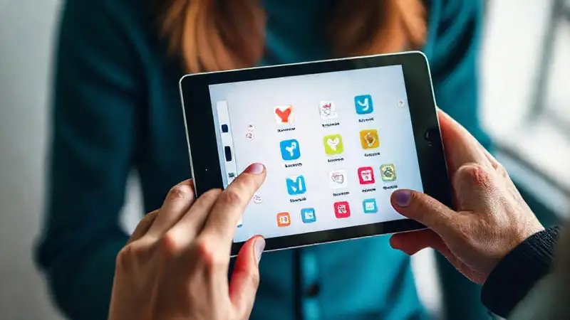 Pantalla de tableta: estilo de vida moderno