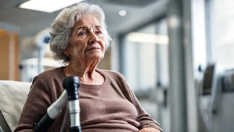 Una anciana usa prótesis con esperanza