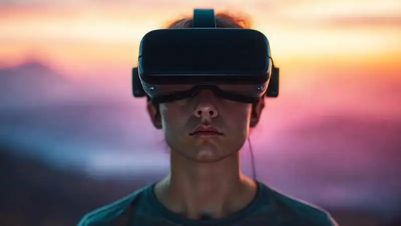 El casco VR evoca calma digital
