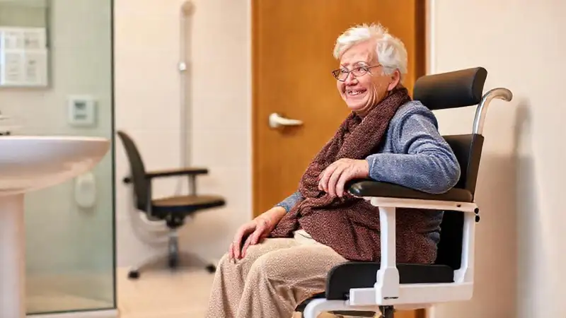 Un baño accesible y confortable brilla