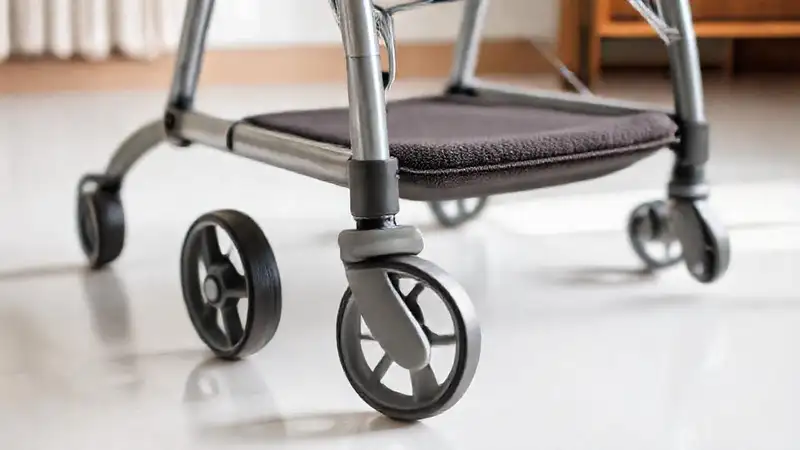 Un caminador se ajusta para la comodidad