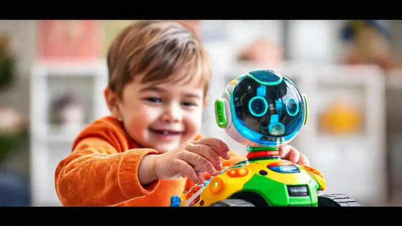 Un niño disfruta un juguete innovador