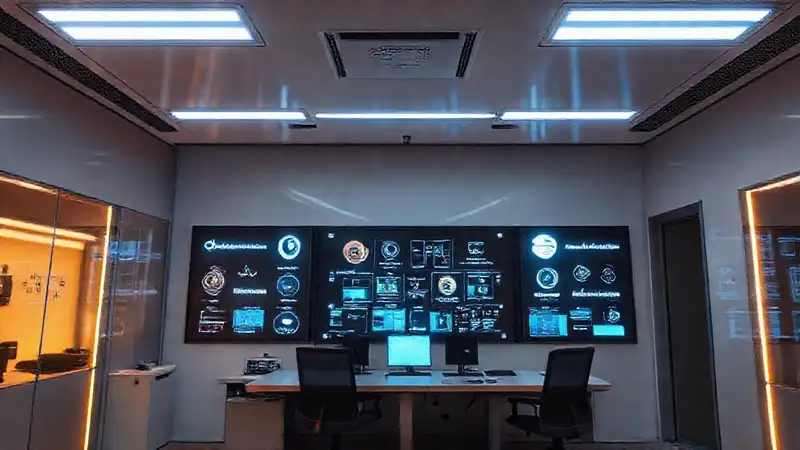 Oficina moderna, diseño inteligente y automatizado