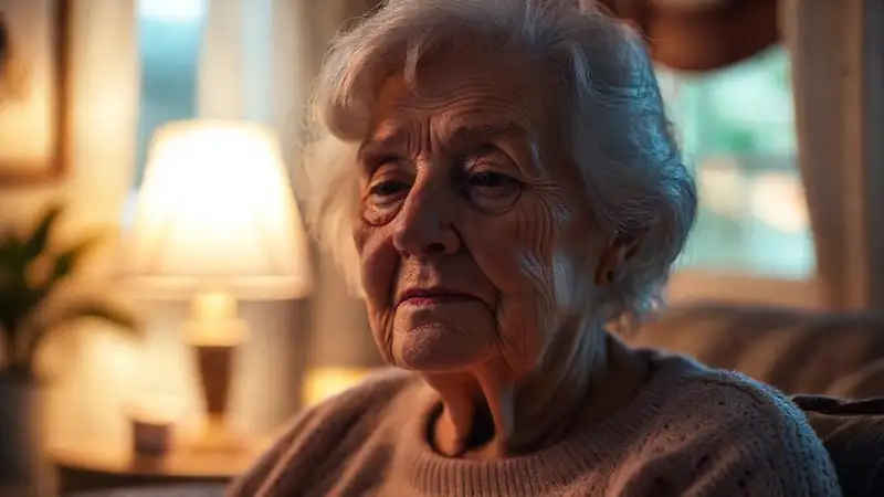 Una anciana irradiaba paz y calidez