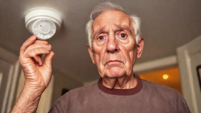 Un anciano se preocupa por la seguridad