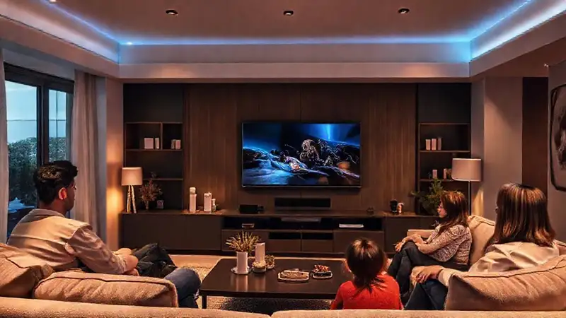 Un salón moderno y acogedor para todos