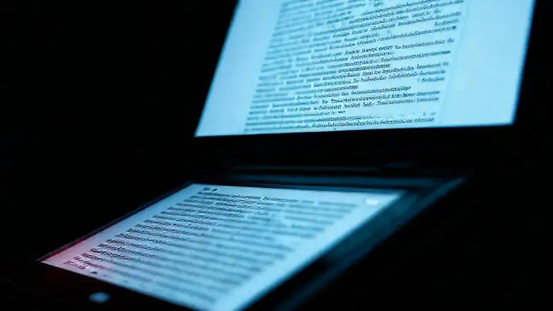 La interfaz digital presenta texto complejo