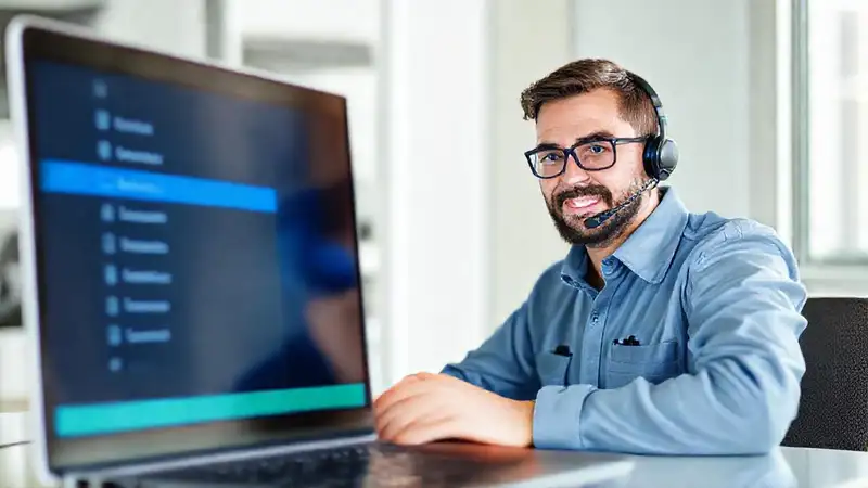 El soporte técnico ofrece una pantalla clara