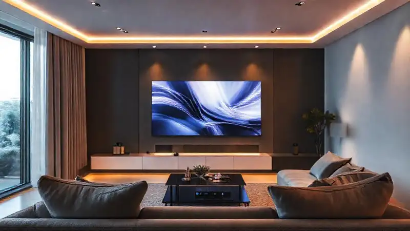 Un salón moderno, minimalista y acogedor