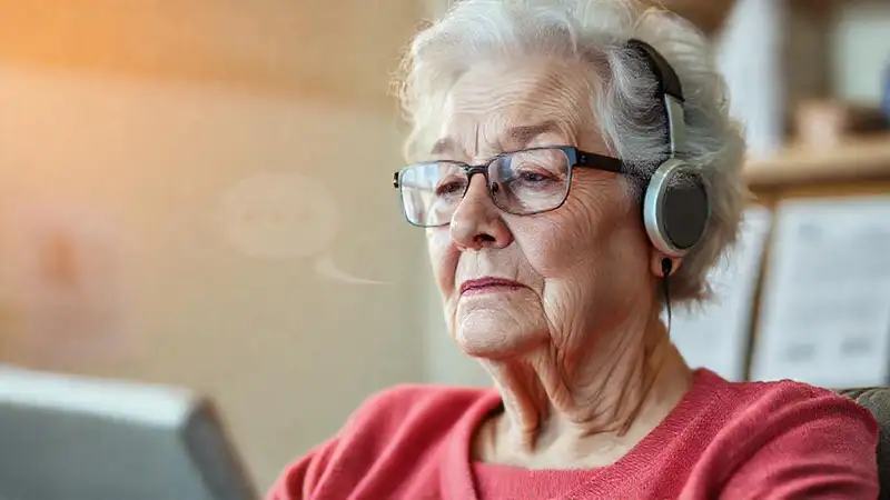 Tecnología amable ayuda a la anciana
