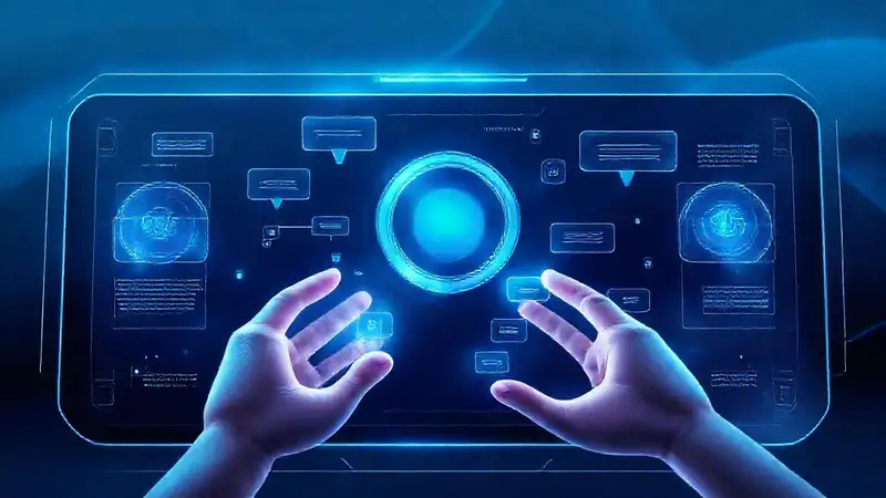 Interfaz futurista, elegante y digitalmente interactiva