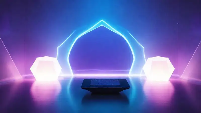 Espacio meditativo futurista y sereno