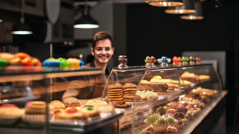 Un puesto de pastelería brilla en estudio