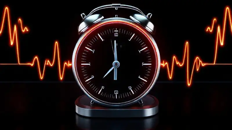 Reloj despertador vibrante, diseño futurista y metálico