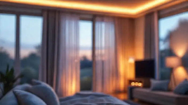 Luces nocturnas automatizadas crean un ambiente cálido