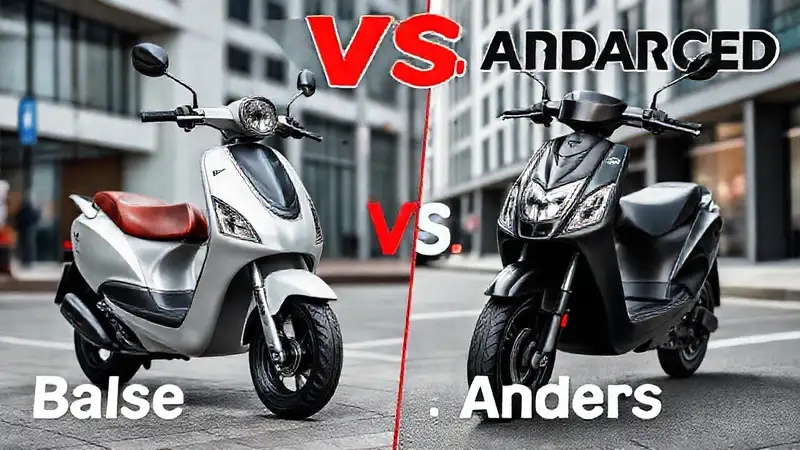 Comparación de scooter: básica vs. avanzada