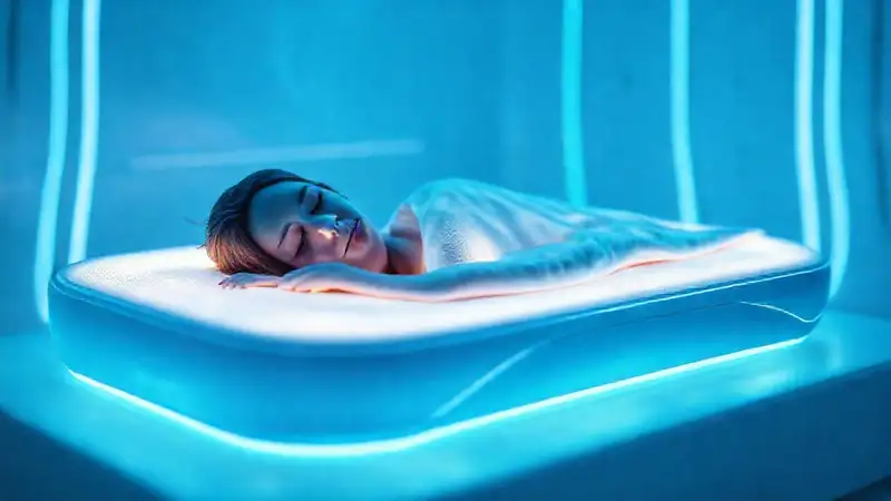 Colchón futurista visualiza la serenidad del sueño