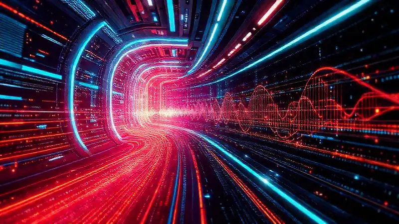 Interfaz futurista y digitalmente vibrante