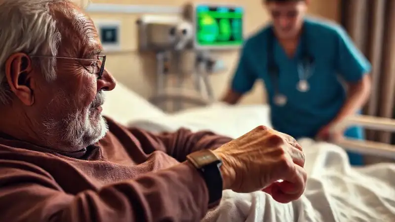 Un anciano recibe datos médicos preocupantes