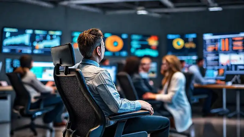 Profesionales trabajan en un entorno cómodo