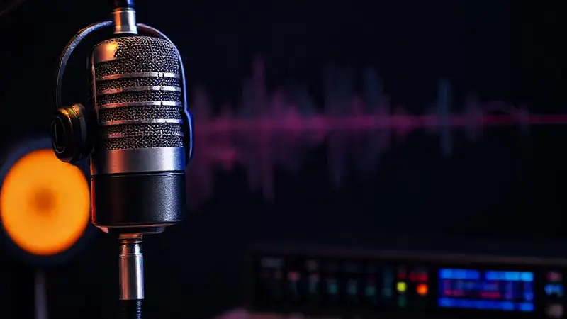 Micrófono digital captura sonido vibrante y claro