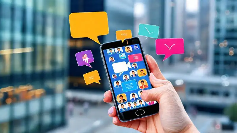 El teléfono inteligente comunica en color