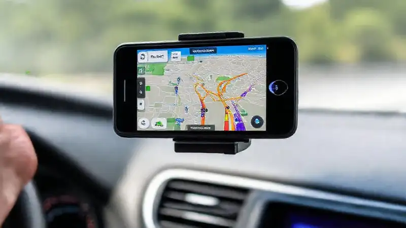 El smartphone navega por el mundo