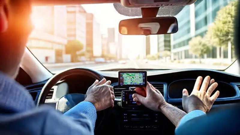 Un GPS guía con éxito en ciudad