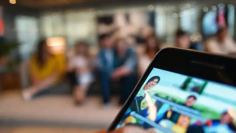 Smartphone moderno muestra contenido vibrante y claro