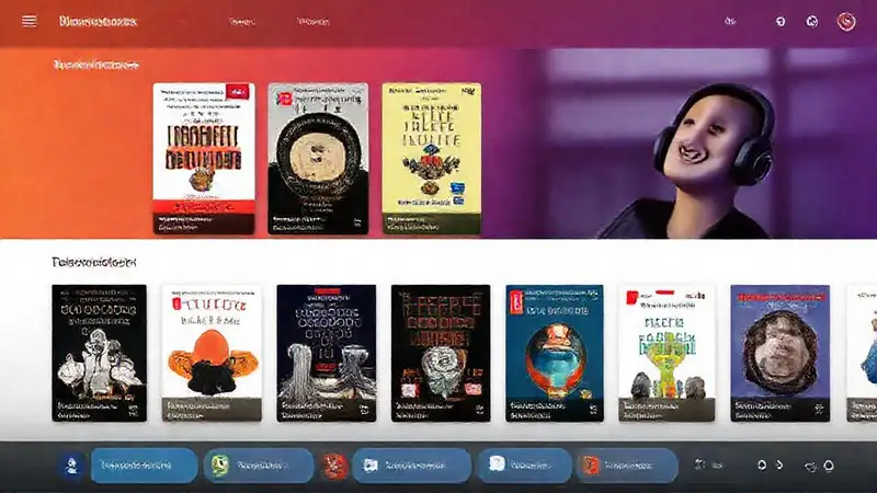Plataforma de audiolibros atractiva y accesible