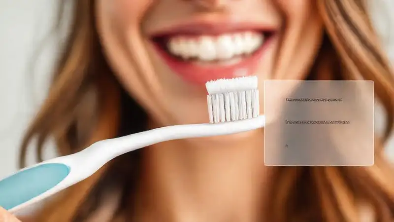 Cepillo dental muestra dientes sanos y felices